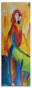 Obraz na plátně Barevní papoušci Ptáci - 30x90 cm