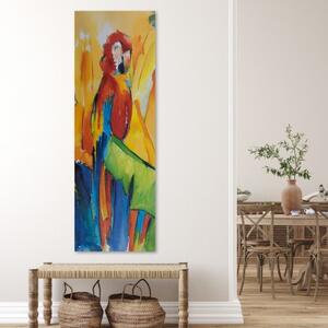 Obraz na plátně Barevní papoušci Ptáci - 30x90 cm