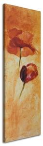 Obraz na plátně Červené máky Květina Akryl - 30x90 cm