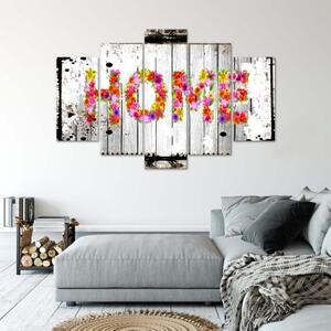 Obraz na plátně pětidílný Home Tapety Květiny - 100x70 cm