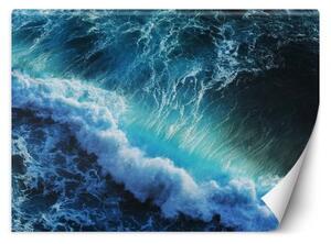 Fototapeta, Modré vlny - 100x70 cm