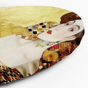 Okrúhly obraz na plátne Zlatý portrét ženy - Gustav Klimt, reprodukcia Rozmery: 40 x 40 cm