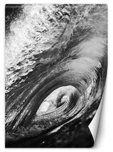 Fototapeta, Černobílá vlna - 100x140 cm