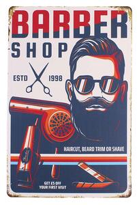 Retro cedula Barber Shop 20x30cm (Kovová dekorácia retro)