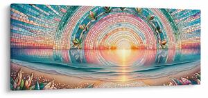Obraz – Mozaika zapadajúceho slnka (120x50 cm)