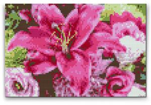 Diamantové maľovanie Ľalia v pugete Rozmery: 40 x 60 cm, Rámovanie: S vnútorným rámom, Diamanty: Okrúhle