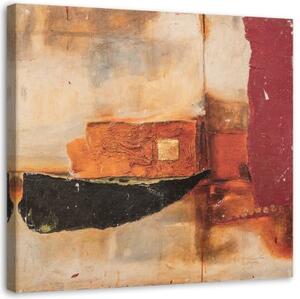 Obraz na plátně Abstraktní šedá červená - 50x50 cm