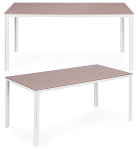 MultiGarden Záhradný stôl 6 miest 156x78 cm - béžová biela MultiGarden