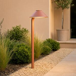 Lindby LED záhradná svietidlo Capelo, v odtieni hliny, 78 cm, IP65, Terakota, Hliník, Moderný, Vonkajše bodové svietidlo / bodateľné do zeme