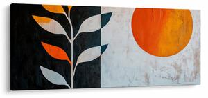 Obraz - Abstrakcia rastliny a slnka (120x50 cm)