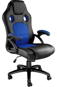 Tectake 403466 kancelárska stolička tyson - čierna/modrá