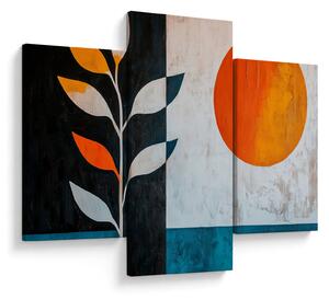 Obraz - Abstrakcia rastliny a slnka (90x60 cm)