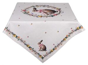 Obrus ​​zajac s kvetmi Easter Whispers Collection - 100*100 cm - Clayre & Eef