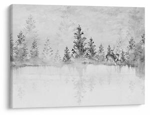 Obraz - Jelene pri jazere (70x50 cm)