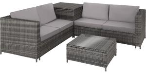 Tectake 404625 záhradný ratanový nábytok siena - šedá/svetlo šedá