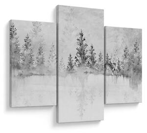Obraz - Jelene pri jazere (90x60 cm)
