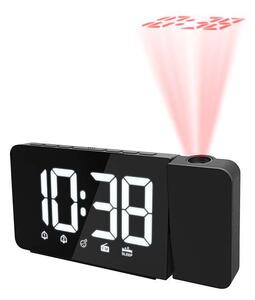 Hodiny s budíkom a rádiom CA04, čierna