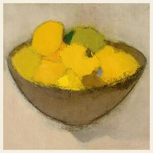 Umelecká tlač Lemons (Still Life in Yellow / Square) - Helene Schjerfbeck, (40 x 40 cm)