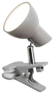 Rabalux 1480 klip-on LED stolná lampa Noah, sivá