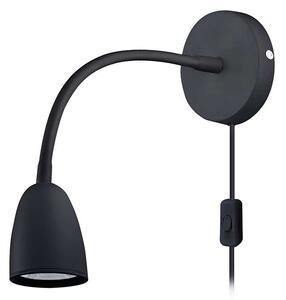 LED nástenná lampička WO54-B, čierna