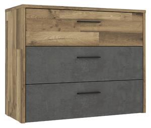 KOMODA, farba duba, tmavosivá, 100/80/42 cm Ti'me - Komody, Online Only
