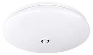 LED stropné svetlo Plain 3000 K - priemer 33 cm, PIR senzor, biela