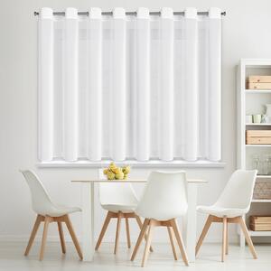 ZÁCLONA NA KRÚŽKOCH DALIA 350X150 CM BIELA