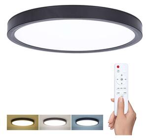 LED stropné svetlo s diaľkovým ovládaním Estela nastaviteľné - priemer 30 cm, čierna