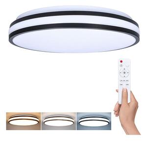 LED stropné svetlo s diaľkovým ovládaním Laskos nastaviteľné - priemer 39 cm, čierna