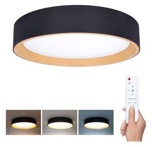 LED stropné svetlo s diaľkovým ovládaním Larios nastaviteľné - priemer 39 cm, čierna