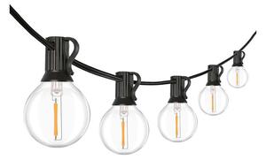 LED vonkajšia svetelná reťaz WO794-2, 5 + 3 m, čierna