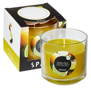 Vonná sviečka v skle SOUTHERN CITRUS 8,5 cm žltá