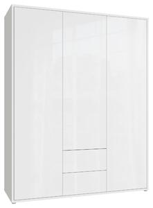 SKRIŇA S OTOČNÝMI DVERAMI, biela, biela s vysokým leskom, 169/214/60 cm Carryhome - Skrine, Online Only