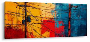Obraz - Abstraktné elektrické vedenie (120x50 cm)