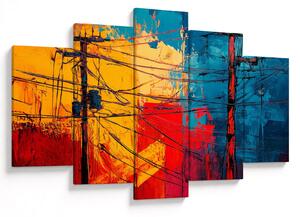 Obraz - Abstraktné elektrické vedenie (150x105 cm)