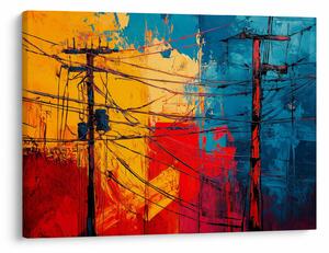Obraz - Abstraktné elektrické vedenie (70x50 cm)