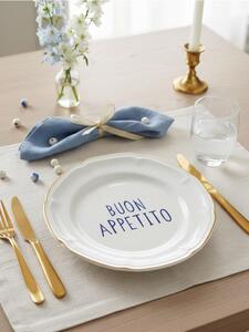 Sinsay - Keramický tanier s nápisom Buon Appetito - žltá