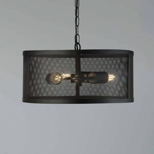 Závesná lampa Fishnet z kovu v čiernom Ø 45 cm
