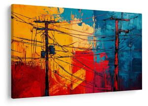Obraz - Abstraktné elektrické vedenie (90x60 cm)