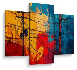Obraz - Abstraktné elektrické vedenie (90x60 cm)