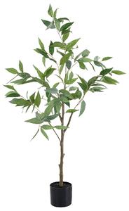 Umelá rastlina v kvetináči zelená syntetický materiál 120 cm eukalyptus doplnky do interiéru