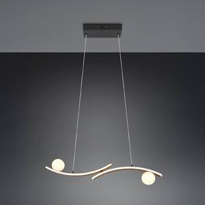 LED závesné svietidlo Napoli, čierna matná, dĺžka 82 cm, kov, Čierna, Obývacia izba / jedáleň, kov, Moderný, Závesné svietidlo