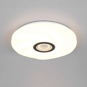 Stropné LED svetlo Sano, biele, Ø 39 cm, diaľkové ovládanie, Biela / opálová, Obývacia izba / jedáleň, Plast, Moderný, Závesné svietidlo