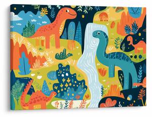 Obraz - Veselí dinosaury (70x50 cm)