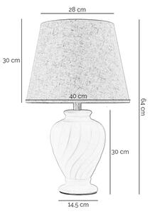 ONLI - Stolná lampa VORTICE 1xE27/22W/230V 64 cm krémová