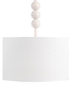 Závesná lampa biela železo biele tienidlo mid-century modern štýl obývacia izba spálňa