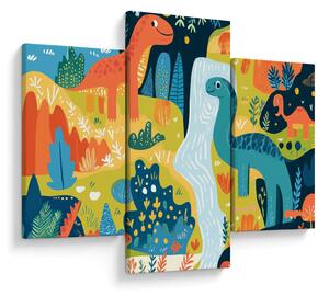 Obraz - Veselí dinosaury (90x60 cm)