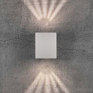 Vonkajšie nástenné LED Canto Kubi 2, 10 cm, biele