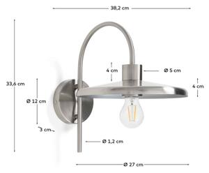 NUVIRA nástenná lampa strieborná