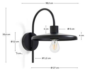 NUVIRA nástenná lampa Čierna